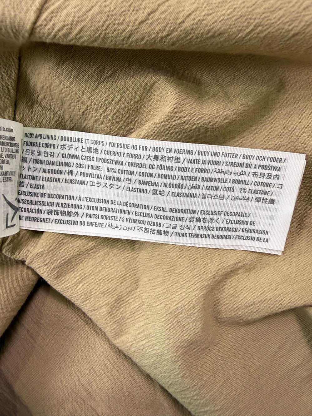NWT Abercrombie & Fitch High Neck Drop Waist Midi Dress Light Brown Check Med - Picture 9 of 12